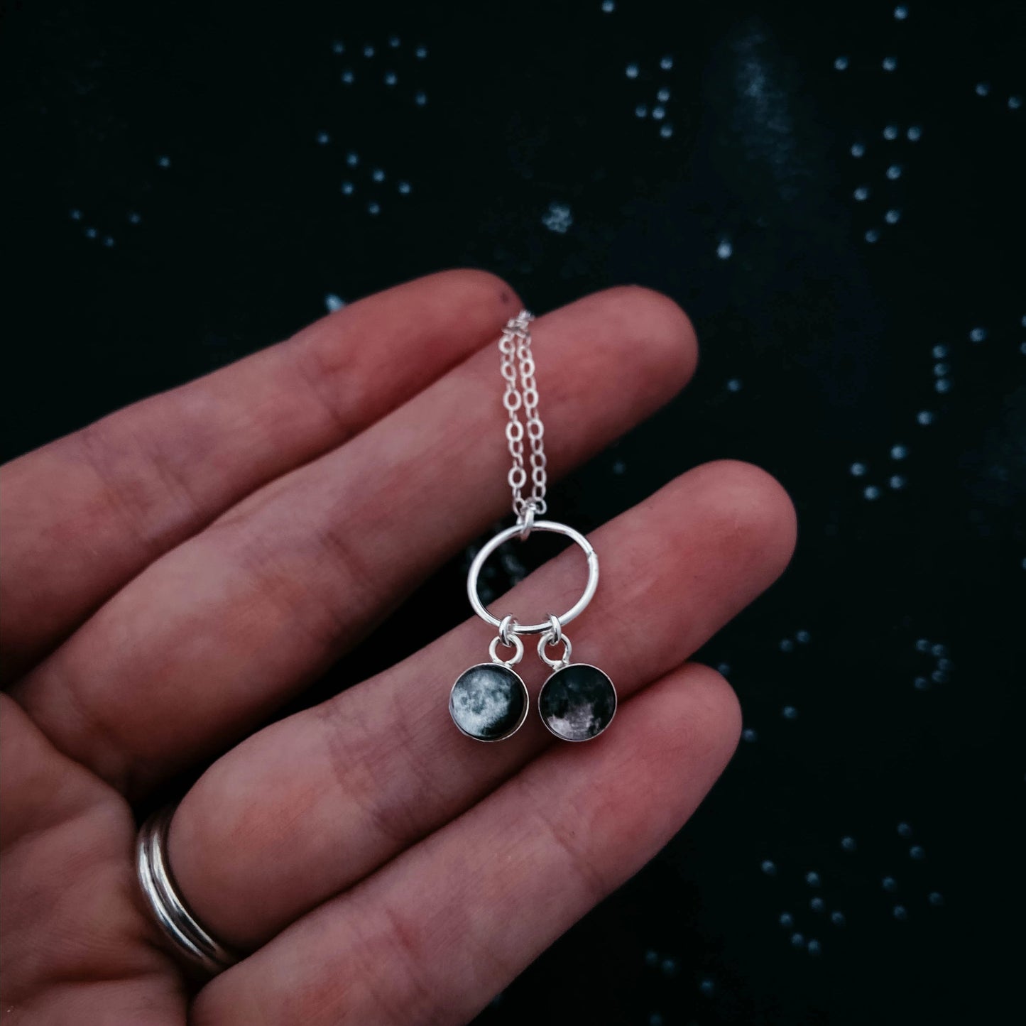 My Moon Small Circle of Life Family Necklace